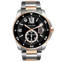 Cartier Calibre De Cartier Diver W700054 42mm 18kt Rose Gold/Stainless Steel with Black Dial Watch 2018