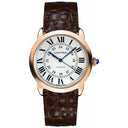 Cartier Ronde Solo W2RN0008 SS/RG with Silver Dial 36mm Leather Watch 2024