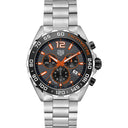 Tag Heuer CAZ101AH.BA0842 Formula 1 Quartz Chronograph 43 mm Steel Case Orange Accented Grey Dial Steel Bracelet Watch 2024