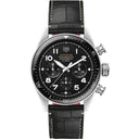 Tag Heuer Autavia Automatic Chronograph Watch 42 mm Steel Case Black Dial CBE511A.FC8279 Alligator Leather Strap 2024