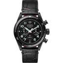 Tag Heuer Autavia CBE511C.FC8280 Chronometer Flyback Automatic Chronograph Watch 42 mm Steel PVD Case Black Dial Alligator Leather Strap 2024