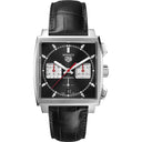 Tag Heuer Monaco Chronograph Automatic CBL2113.FC6177 Watch 39 mm Steel Case  Black Dial Alligator Leather Strap Watch 2024