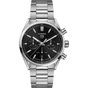Tag Heuer Automatic Carrera Chronograph Watch 42 mm Steel Case CBN2010.BA0642 Black Dial Steel Bracelet Watch 2024