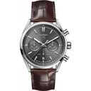 Tag Heuer Carrera Automatic CBN2012.FC6483 Steel Case Grey Dial  Brown Alligator Leather Watch 2024