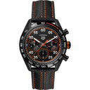 Tag Heuer Carrera Chronograph X Porsche Orange Racing 44 mm DLC Case CBN2A1M.FC6526 Black Dial Watch 2024