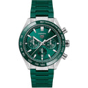 Tag Heuer Carrera Chronograph Automatic Chronometer Men's Watch CBN2A1N.FT6238 Green Rubber Strap 2024