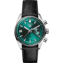 Tag Heuer CBS2211.FC6545 Carrera Chronograph  Automatic 39 mm Steel Case Black Alligator  Strap Watch 2024