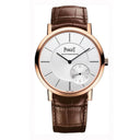 Piaget Altiplano 43mm G0A35131 Rose Gold with Brown Leather Watch Silver Dial