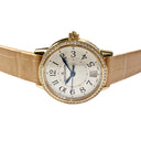 Jaeger LeCoultre Rendezvous Q3512520 Rose Gold With Tan Leather Watch Silver Arabic Dial