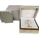 Jaeger LeCoultre Rendezvous Q3512520 Rose Gold With Tan Leather Watch Silver Arabic Dial