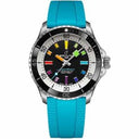 Breitling Superocean Automatic 42mm A17375211B2S1 Stainless Steel With Blue Rubber Watch Black Dial 2024