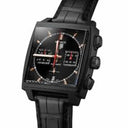 TAG Heuer Monaco CBL2180.FC6497 Chronograph Automatic Black Dial Alligator Leather Watch 2024