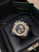 Audemars Piguet Royal Oak Chronograph 26331OR.OO.D315CR.01 Blue Dial Blue Leather Rose Gold Watch