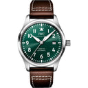 IWC Pilot's Watch Mark XX IW328205 Stainless Steel Case Green Dial Brown Calfskin Strap 2024