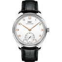 IWC Portugieser Automatic 40 mm Stainless Steel Case IW358303 Black Alligator Leather Strap 2024