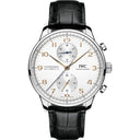 IWC Portugieser Chronograph IW371604 Stainless Steel Case Silver Dial Black Alligator Strap Watch 2024