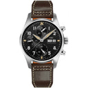 IWC Pilot's IW387903 Stainless Steel Spitfire Chronograph Calfskin Leather Black Dial Watch 2024