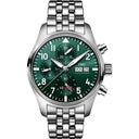 IWC Pilot's Watch Chronograph 41 mm Stainless Steel Case IW388104 Green Dial Stainless Steel Bracelet Watch 2024