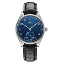IWC Portuguese IW358305 Stainless Steel 40mm Black Leather Blue Dial Watch 2024