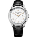 Baume and Mercier Clifton 10365 Stainless Steel With Black Leather Watch White Dial 2024