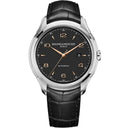 Baume and Mercier Clifton 10366 Stainless Steel With Black Leather Watch Black  Dial 2024