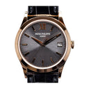 Patek Philippe 5296R-016 Calatrava Limited Edition Rose Gold With Black Leather Watch Grey Dial 2024