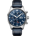 IWC Pilot Chronogragh IW378003 Stainless Steel With Blue Leather Watch Blue Dial 2024