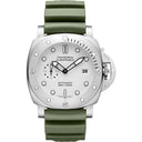 Panerai Luminor Submersible 44mm Stainless Steel With Green Rubber Watch White Dial PAM01226 