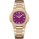 Patek Philippe Nautilus 32mm 7010/1R-013 Rose Gold Watch Purple Dial 2024
