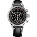 Baume and Mercier Capeland 10001 Stainless Steel With Black Leather Watch Black Dial 2024