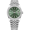 Rolex Datejust Stainless Steel 36mm 126284RBR-0043 Watch Green Dial 2024