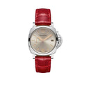 Panerai Luminor Due 38mm PAM01248 Stainless Steel with Red leather Watch Silver Dial 2024