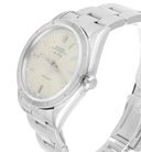 Rolex Air King 34mm 14010 Silver Dial Engine Turned Bezel Steel Mens Watch