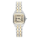 Cartier Panthère Steel Yellow Gold Two Row Bracelet Ladies Watch