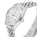 Rolex Datejust 68274 31mm White Roman Dial Stainless Steel Watch White Gold Bezel
