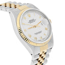 Rolex Datejust 36mm Two Tone White Roman Numeral Dial Jubilee 16233 Circa 1990