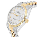 Rolex Datejust 36mm Two Tone White Roman Numeral Dial Jubilee 16233 Circa 1990