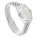 Rolex Datejust 31mm Silver Index Dial Stainless Steel Watch White Gold Bezel 68274