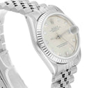 Rolex Datejust 31mm 68274 Silver Diamond Dial Stainless Steel Watch White Gold Bezel