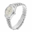 Rolex Datejust 31mm 68274 Silver Diamond Dial Stainless Steel Watch White Gold Bezel