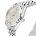 Rolex Datejust 31mm 68274 Silver Diamond Dial Stainless Steel Watch White Gold Bezel