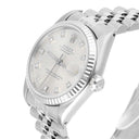 Rolex Datejust 31 Silver Diamond Dial Stainless Steel Watch White Gold Bezel 68274