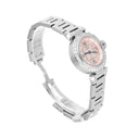 Cartier Miss Pasha Steel Pink Dial Ladies Watch W3140008 with Diamond Bezel