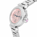 Cartier Miss Pasha Steel Pink Dial Ladies Watch W3140008 with Diamond Bezel