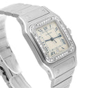 Cartier Santos Galbée 29mm Ladies Stainless Steel Watch with Diamond Bezel