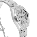 Cartier Roadster Ladies Silver Dial Stainless Steel Watch with Diamond Bezel W62016V3