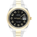 Rolex Datejust II 41mm 116333 Black Arabic Dial Two Tone Oyster With Papers