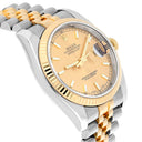 Rolex Datejust 36 Gold & Steel 116233-0151 Watch Champagne Index Dial Jubilee Watch