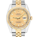 Rolex Datejust 36 Gold & Steel 116233-0151 Watch Champagne Index Dial Jubilee Watch