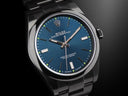 Rolex Oyster Perpetual Blue Dial Black PVD/DLC Coated Stainless Steel Watch 114300